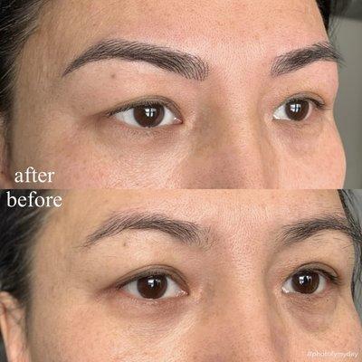 Microblading eyebrow tattoo