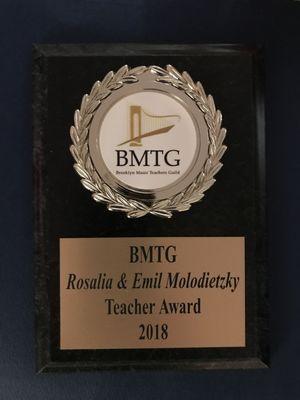 BMTG Teacher Award 2018