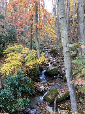 One of many cascades along the  trail.