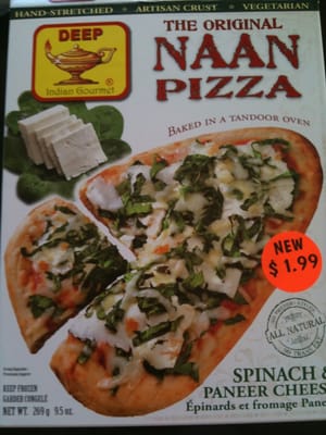 Spinach and paneer pizza