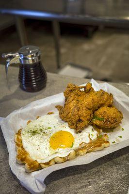 fired chicken and waffle