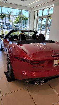 New convertible F type.  100k.