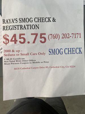 Rayas Smog Check & Registration