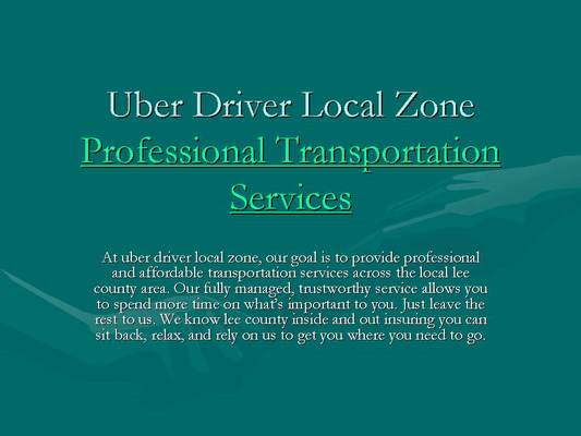 Uber Driver Local Zone Services