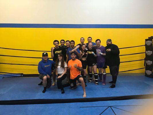 Fighters after a hard spar