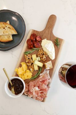 Charcuterie and wine