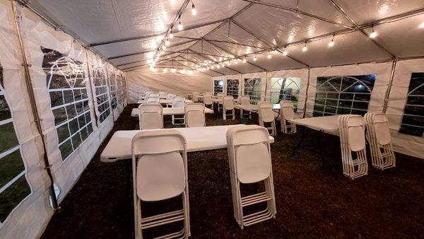 Tent packages available for rent for all your backyard events