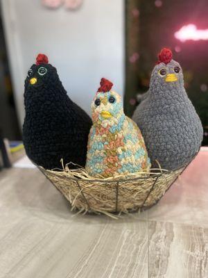 Hand sewn  chickens!