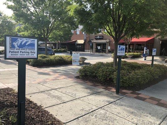 Reserved parking spots for patients