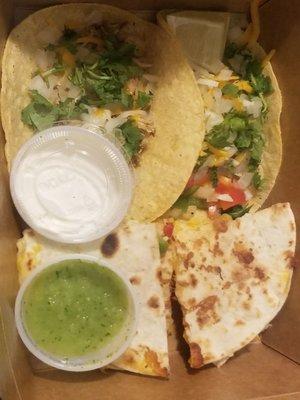 Combo: 2 tacos + enchilada = $12