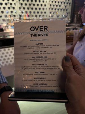 Cocktail menu