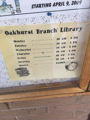 Library hours