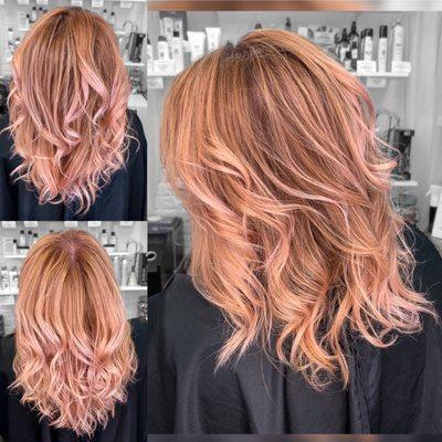 Rose Gold Balayage by Melanie Mansour Vibe Hair Bar