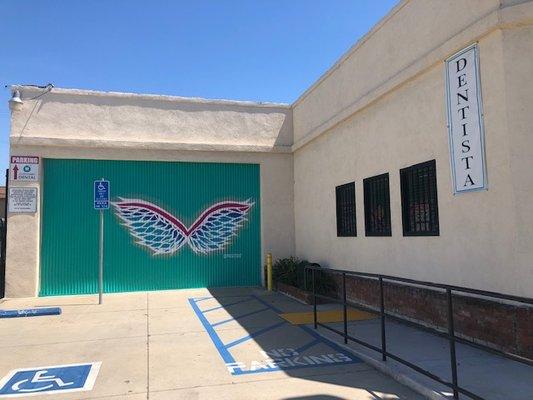 take photos in front of the wings while you get teeth checked!