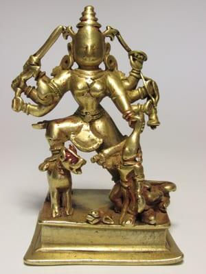 Durga slaying Demon. Indian Bronze, 18th c.