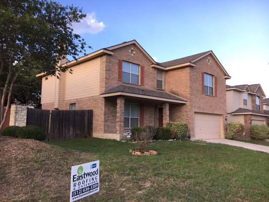 San Antonio roof replacement due to hail.