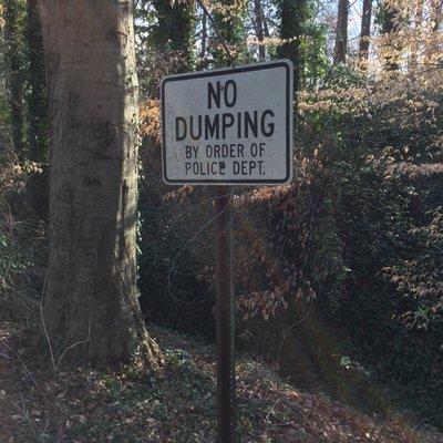 No Dumping sign