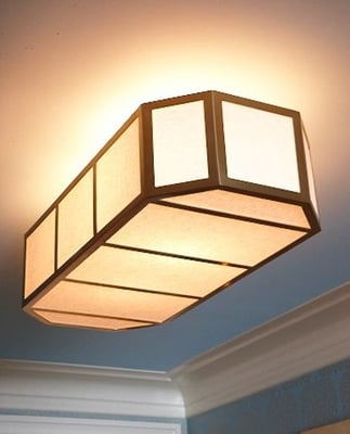 Framed Faceted Ceiling Fixture