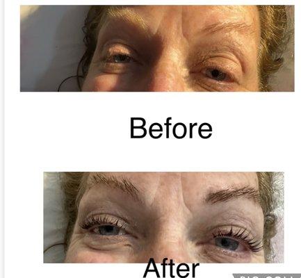 Lash lift and tint