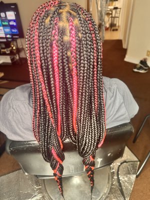 Large knotless braids