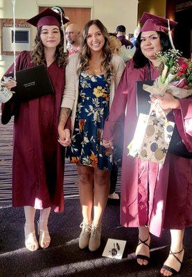 Lead CVT Melanie with the vet tech interns at their graduation