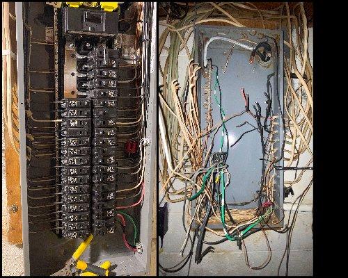 Before and After 200amp Residential Electrical Panel Swap aka Panel Change Out