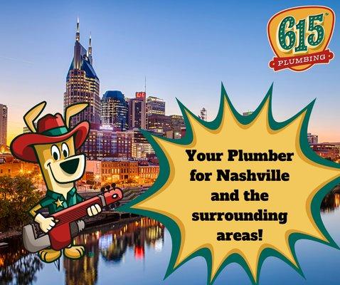 615 Plumbing is your plumber for Nashville and the surrounding areas of middle Tennessee! Give us a jingle for all your plumbing needs.