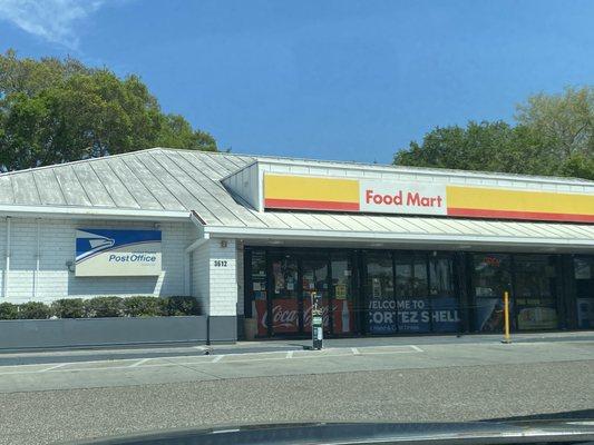 They have USPS inside the shell food mart