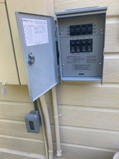 My transfer switch and GFCI plug