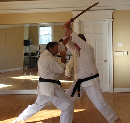 Traditional application training at Hingham Karate.