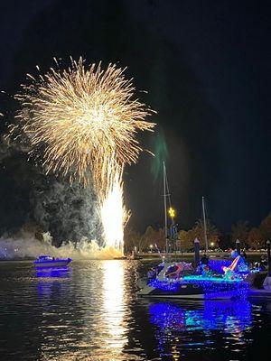 DC Wharf Holiday Boat Parade Fireworks