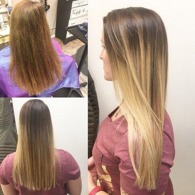 Balayage highlights and shadow root by Sarah of Sarah's Chair