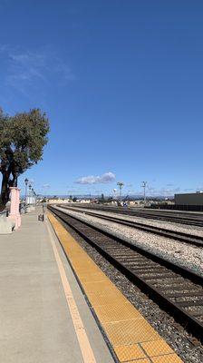 The other side of the platform and tracks