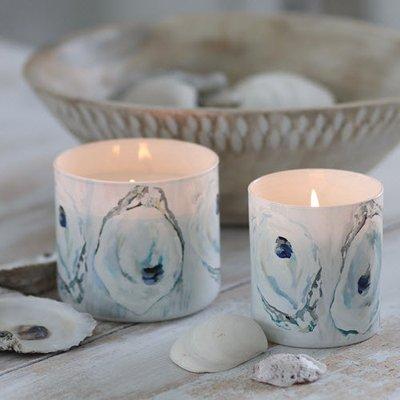 Oysters and Coastal fragrance pair to  make these candles a perfect gift.