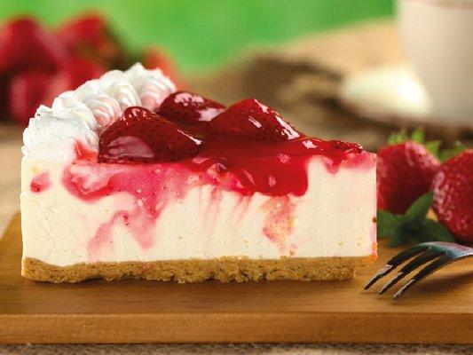 Try our delicious strawberry cheesecake for $3.59