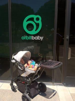 Our son Ian outside of Orbit Baby HQ