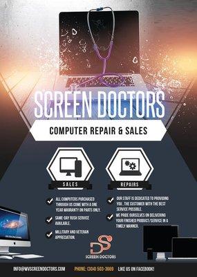 Computer Sales and Repair Services. All refurbished computers sold come with a one year warranty.