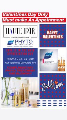 Valentines Day Promotion. ( With Select Stylist's)