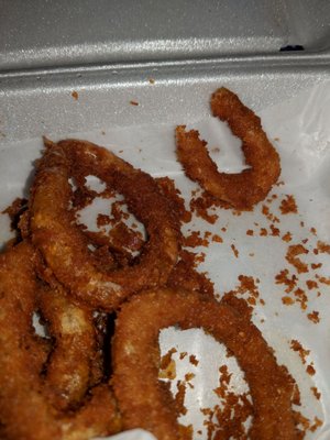 Onion rings we're unedible!!