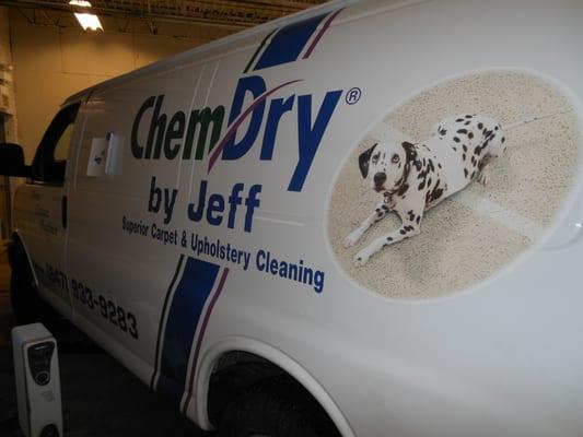 Rebranding for Chem-Dry by Jeff with new decals. (Before)