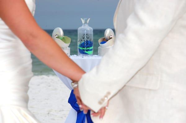 barefoot beach wedding sand ceremony