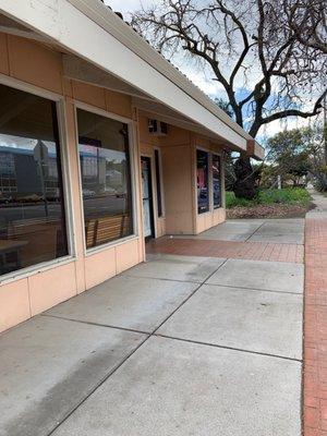 Entrance of the barbershop (yes I did take this from a bad angle)