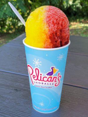 Avalanche size Wild Cherry/Banana SnoBall (Shaved Ice).