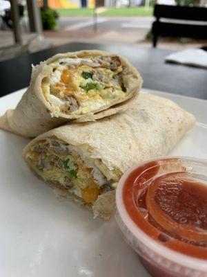 Starving R-tist breakfast burrito