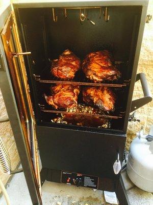 Mouth watering smoked pork