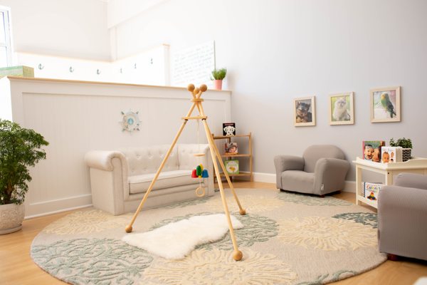 Toddler reading area and baby mobile stand!