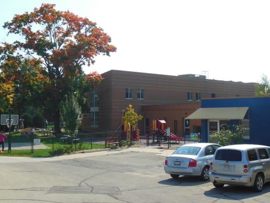 Backside of building, which is also the Respite Center entrance.