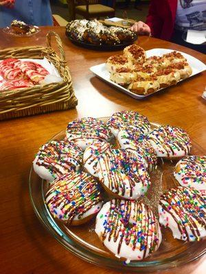 Good times eating Duck Donuts at the Chamber of Commerce in Asheville, North Carolina!