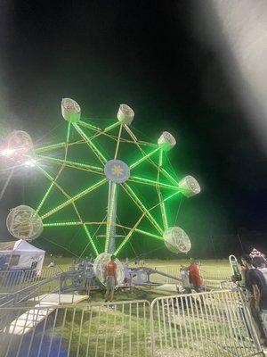 Caged, scary Ferris wheel