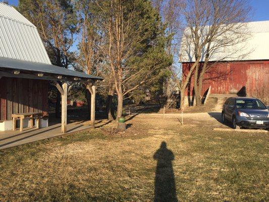 There's a spot to park your car right next to the guest barn. The barn itself is nice and private.